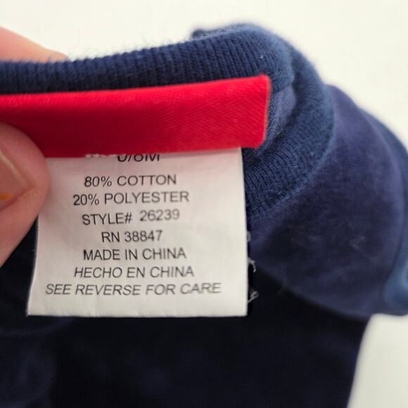 VTG Mickey Mouse SZ 0/6M Blue Navy Velour Stars Bodysuit Snap Y2K - Picture 3 of 6